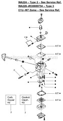 Page B Diagram and Parts List for FL21  Weed Eater Trimmer